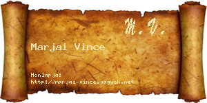 Marjai Vince névjegykártya