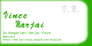 vince marjai business card